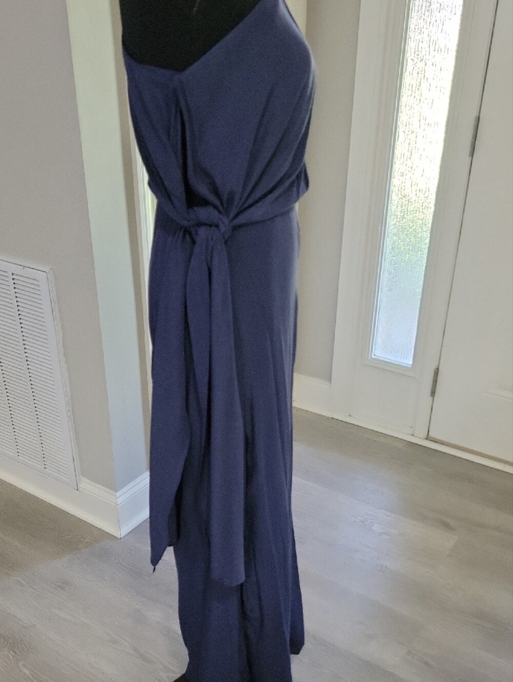 DO+BE One-Shoulder Navy Wide-Leg Jumpsuit - Picture 4 of 11